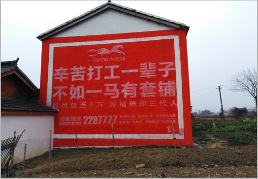 武定一马光彩墙体广告